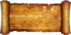 Kincses Adrienn névjegykártya